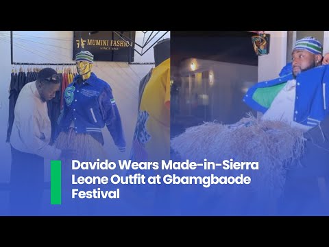Davido Wears Made-in-Sierra Leone Outfit at Gbamgbaode Festival