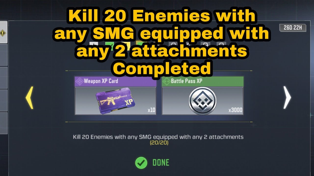 Kill 20 Enemies With SMG Equipped With Any 2 Attachments SEASONAL