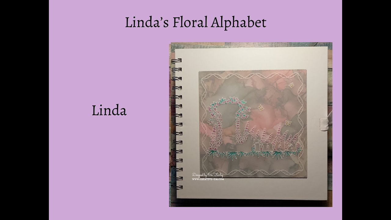 Linda's Floral Alphabet - Linda