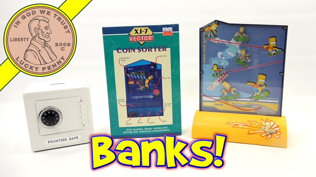Banks! XJ 7 Vector Coin Sorter - Frontier Safe & Bart Simpson