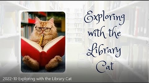 Exploring with the Library Cat