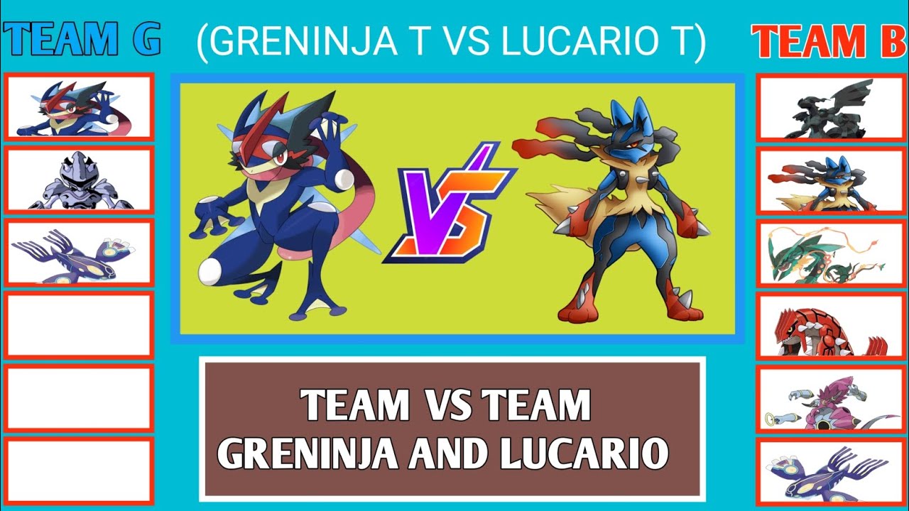 BOND GRENINJA VS MEGA LUCARIO || TEAM VS TEAM BATTLE - YouTube