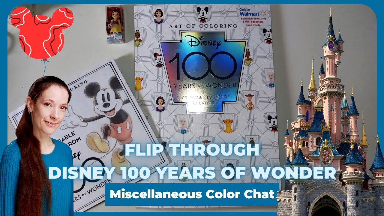 Coloring Book Flip Through - Disney 100 Years of Wonder (Walmart Exclusive  Minibook Edition) 