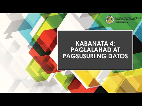 Video: Ano ang tabular at graphical na presentasyon ng datos?