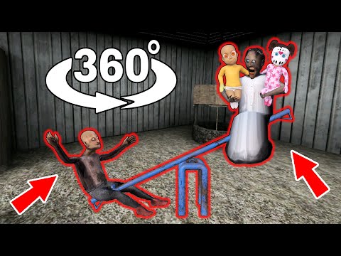 360 Video || Granny vs Baby`s in Yellow vs Grandpa - funny horror animation parody (p.66)