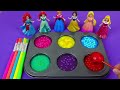 Satisfying Video I How to make Princess Lolipops in to Heart Pool AND Rainbow Painted Cutting ASMR