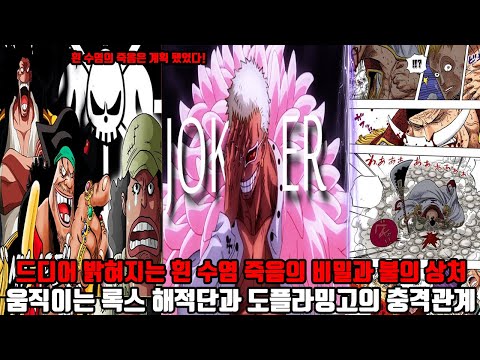 [원피스 분석] 드디어 밝혀지는 흰 수염의 죽음의 비밀과 원피스 1056화 화상입은 남자의 정체 그리고 원피스 쟁탈전을 위해 움직이는 <strong>록스</strong> 해적단과 도플라밍고의 충격적인 관계!