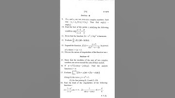 #pssou MSC MATHS FINAL YEAR 2023-24 (Complex Analysis) #exam #questionpaper #shorts
