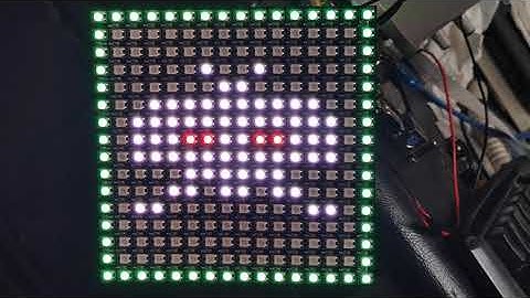 Animated Space Invader on WS2812B panel controlled by FPGA - Peek-A-Boo