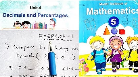 Decimal and Percentage Math Class 5 Unit 4 Exercise 1 Cimolete SNC All Punjab and Federal board FDE