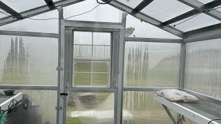 Testing out the misters in the greenhouse for the first time.