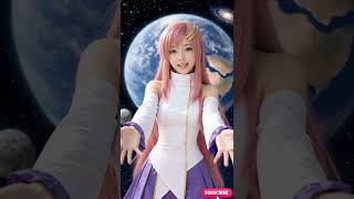 Real-life Lacus Clyne? AI Cosplay Evolution 🌸Gundam SEED Vibes: Invoke (AI Cover) ✨ #Shorts #Invok