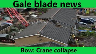 bow crane collapse one dead and four injured after building collapse