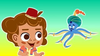 Aladdin - The genies transform into an octopus ! - Fairy Tales cartoons for kids