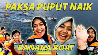 PUPUT, ADIKNYA RYAN AKHIRNYA NAIK BANANA BOAT. wkwk Seru Banget..