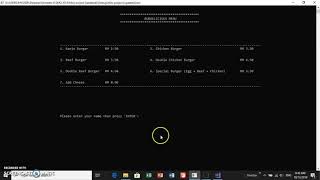 SMQ 3013 - SIMPLE FOOD ORDER SYSTEM IN C++ WITH SOURCE CODE