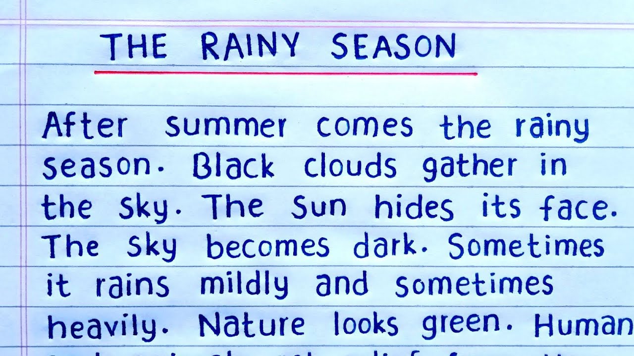 essay on rainy season for class 3rd