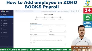 34 How To Add Employee In Zoho Books Payroll 1