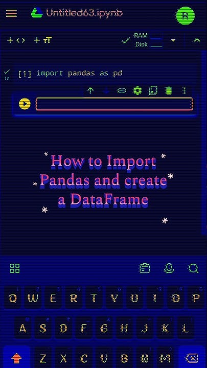 || How to import pandas and create DataFrame in python || Python ...