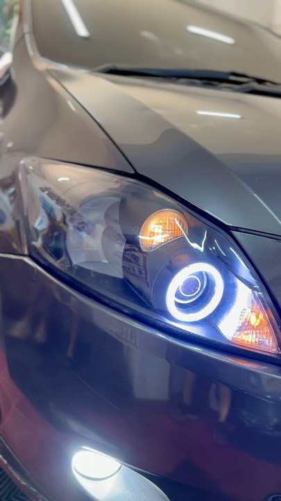 Toyota Auris with Angel eyes and blackhousing in front headlight by RD Garage #custom #toyota #auris