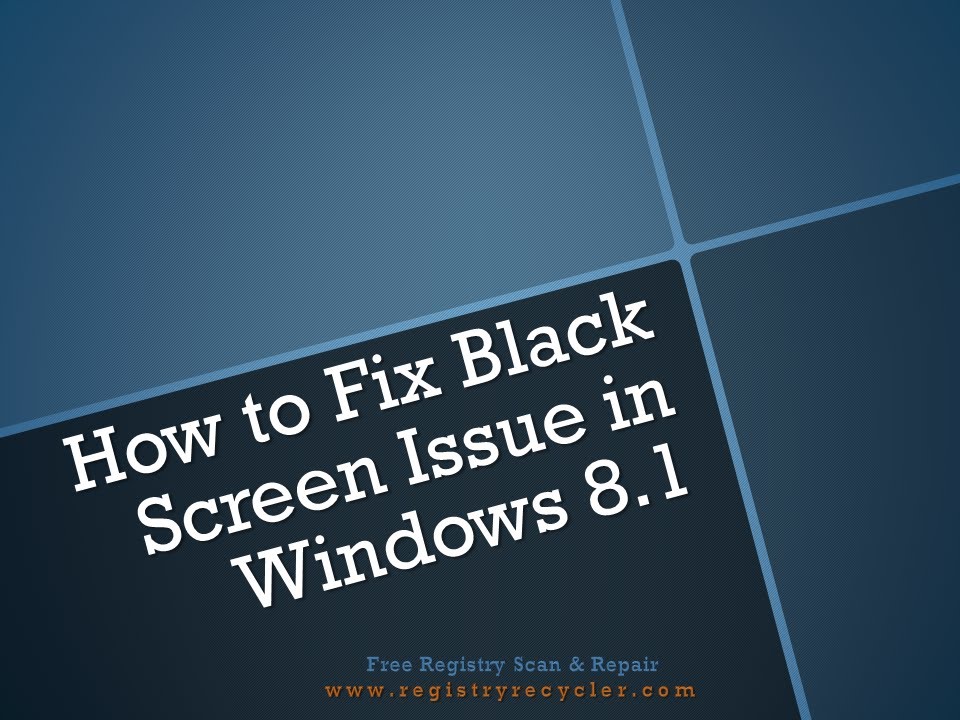 fix black screen windows 8