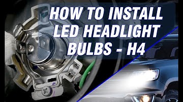 How to install Mini Version H4/9003/HB2 LED headlight bulbs - Novsight H4 LED