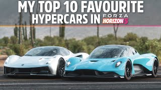 Forza Horizon 5  My Top 10 Favorite Hypercars!!  CLK GTR Forza Edition / Lotus Evija / Valhalla