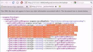 WebGoat v5.3 - Web Services - Web Service SQL Injection