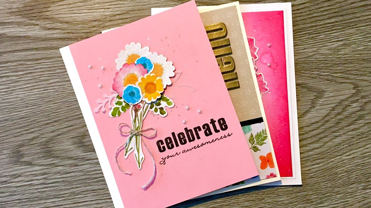 Paper Pumpkin February 2018 Alternate 1 | Three Card Alternative - YouTube