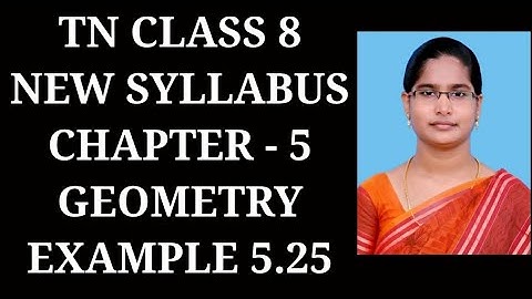 8th Maths Ch-5 Geometry | Example-5.25 | Samacheer One plus One channel