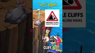 Danger on the cliffs‼️ That was close⚠️ #watersafety #coastguard #rescue #cliffbeach