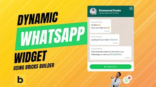 Create a DYNAMIC Whatsapp Widget in Bricks Builder (NO PLUGINS!)