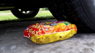 Crushing Crunchy & Soft Things by Car! EXPERIMENT - Car vs Snacks #2 screenshot 4
