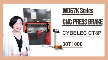 Rongwin 30T1000 CT8P cnc small bending machine function demonstration to customers for inspection.