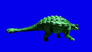 Ankylosaurus Kibble dino 3d model blue screen