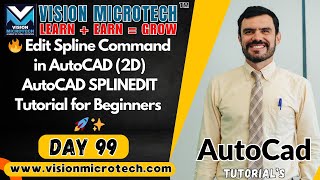 🔥 Edit Spline Command in AutoCAD (2D) | AutoCAD SPLINEDIT Tutorial for Beginners 🚀 ✨