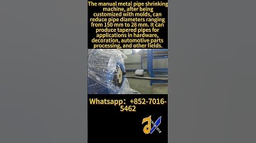 Manual Metal Pipe Shrinking Machine.  #machine #tubecuttingequipment #automationequipment #cnc