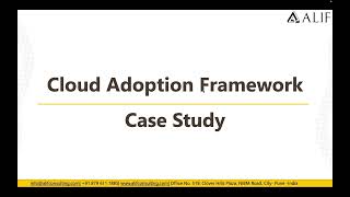 Cloud Adoption Framework   Case Study