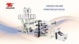 MONO-INLINE PRINTING(FLEXO):Film Blowing Machine Inline Printing Unit, One-Step Production