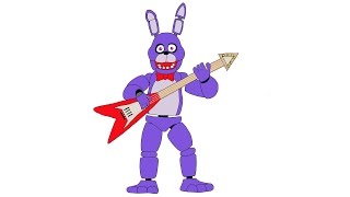 How to draw Bonnie, FNAF, Как нарисовать Бонни