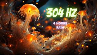 304 Hz Frequency with Rain Sounds | Deep Relaxation, Focus & Calm Mind | 4 Hours