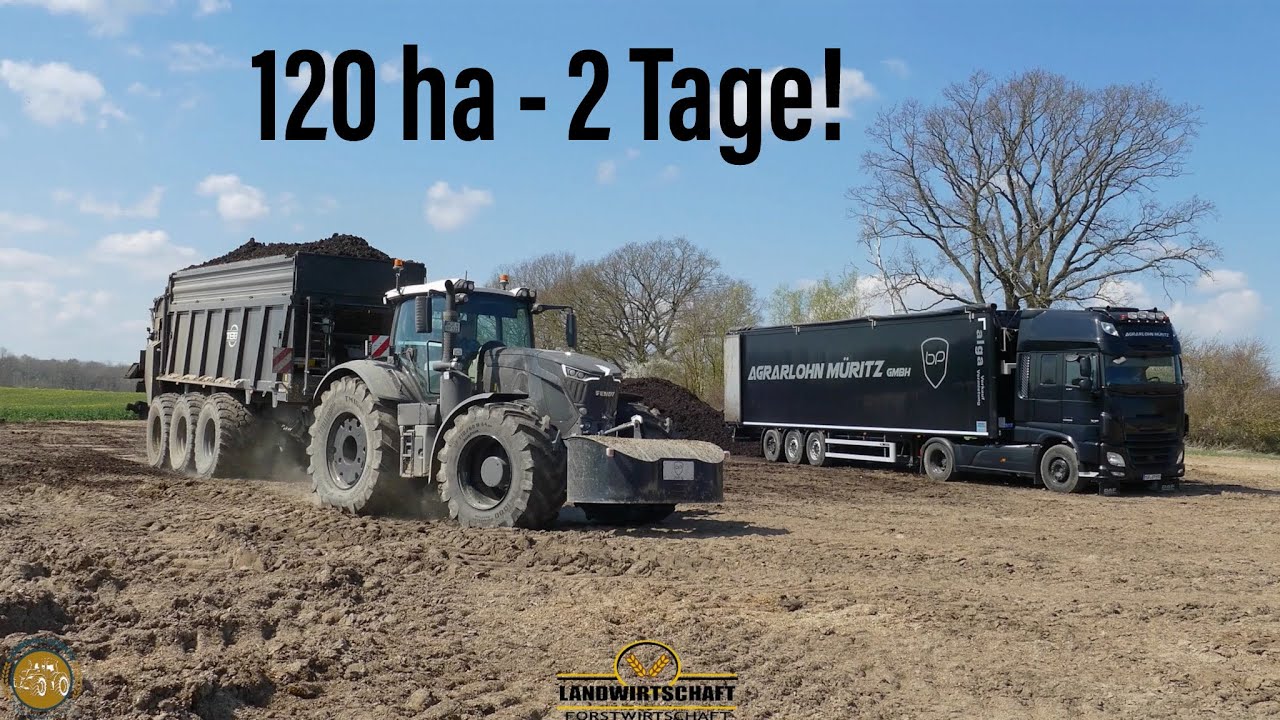 Großeinsatz Wirtschaftsdünger auf 120 ha in 2 Tagen ausbringen! LU Agrarlohn Müritz Miststreuen 2022