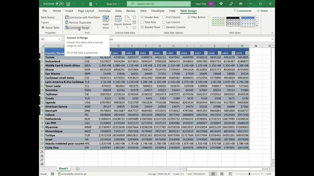 how-to-convert-a-table-to-a-normal-range-in-excel-youtube
