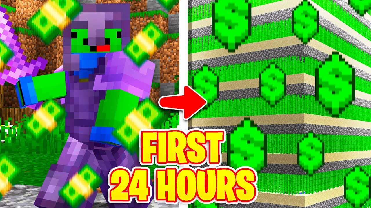 THE BEST START *FIRST 24 HOURS* ON NEW MINECRAFT SKYBLOCK SERVER - YouTube