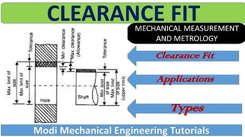 clearance fit | types of clearance fit | Classification of clearance fit | Mechanical Measurement