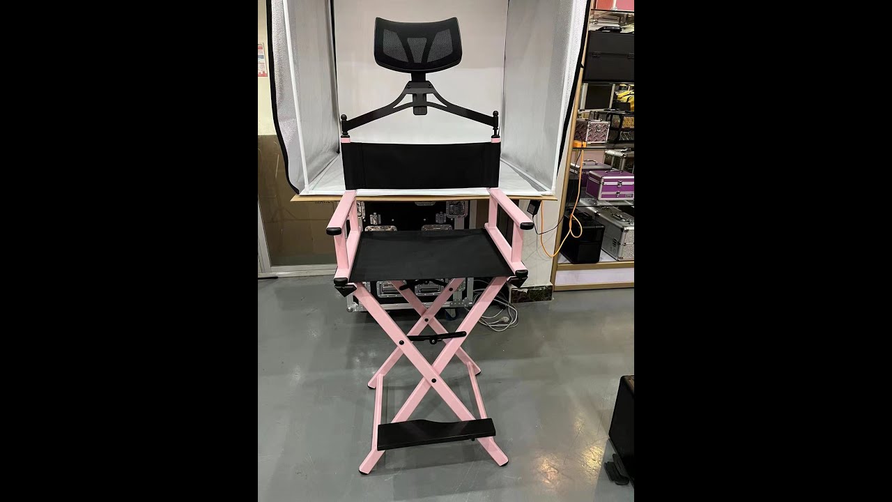 Portable Aluminum Folding Make-Up Chair - Compact Beauty