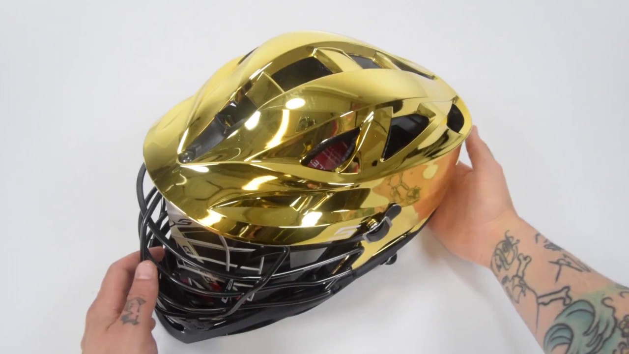 Cascade S Metallic Gold Finish Lacrosse Helmet Product Video SportStop