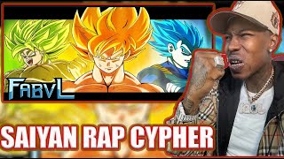 SAIYAN RAP CYPHER | FabvL ft. RUSTAGE, Daddyphatsnaps, Dan Bull, NerdOut& More[Dragon Ball]-REACTION