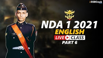 NDA 1 2021 English Live Class Part 6 | 16 April 2021