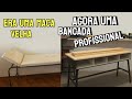 Fiz uma bancada pra marcenaria com R$0 – só usando MDF velho!